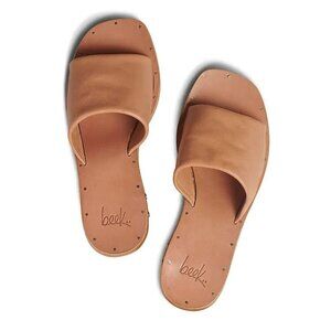 NEW in Box BEEK Leather Emerald Chunky Heels in HONEY Sizes 8, 9